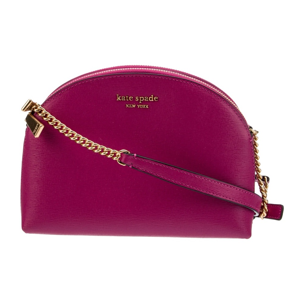Kate Spade Magenta Crossbody Bag with Gold Chain